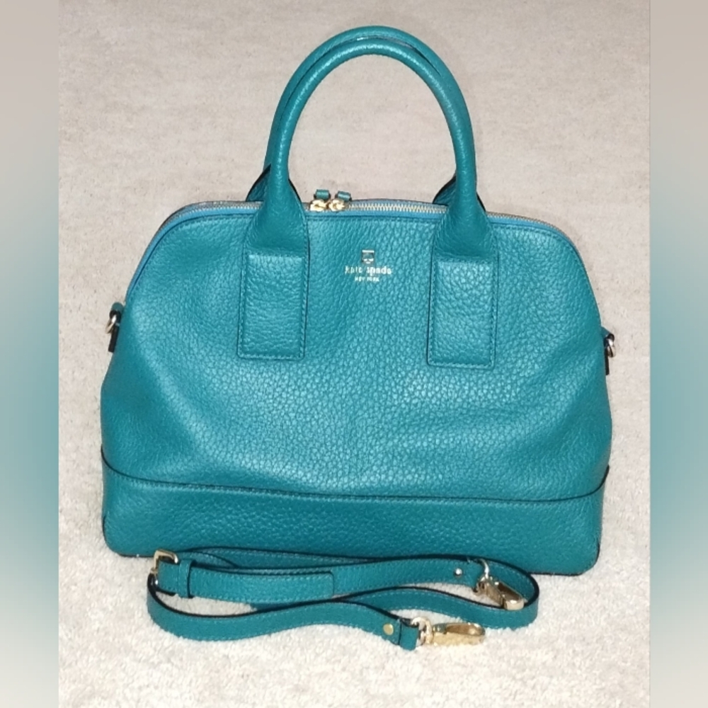 Kate Spade Southport Large Teal Satchel Leather. Used in very good condition.